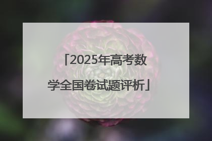 2025年高考数学全国卷试题评析