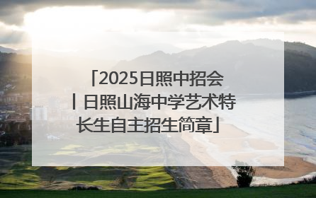 2025日照中招会丨日照山海中学艺术特长生自主招生简章