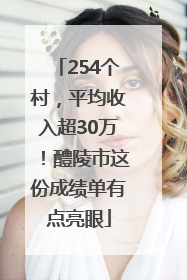 254个村，平均收入超30万！醴陵市这份成绩单有点亮眼