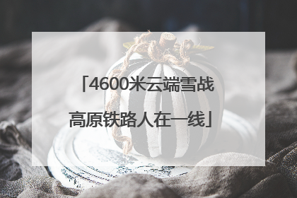 4600米云端雪战 高原铁路人在一线