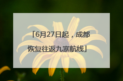 6月27日起，成都恢复往返九寨航线